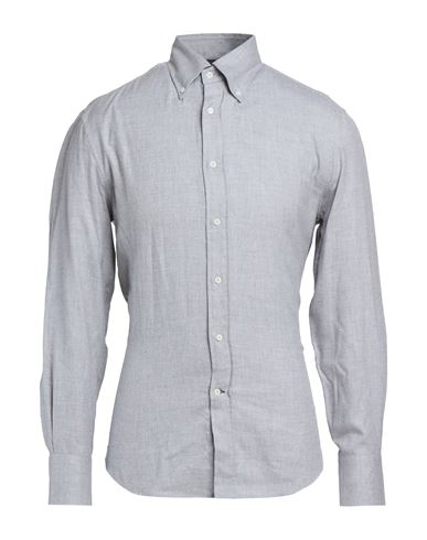 Man Shirt Grey Size L Cotton, Lyocell