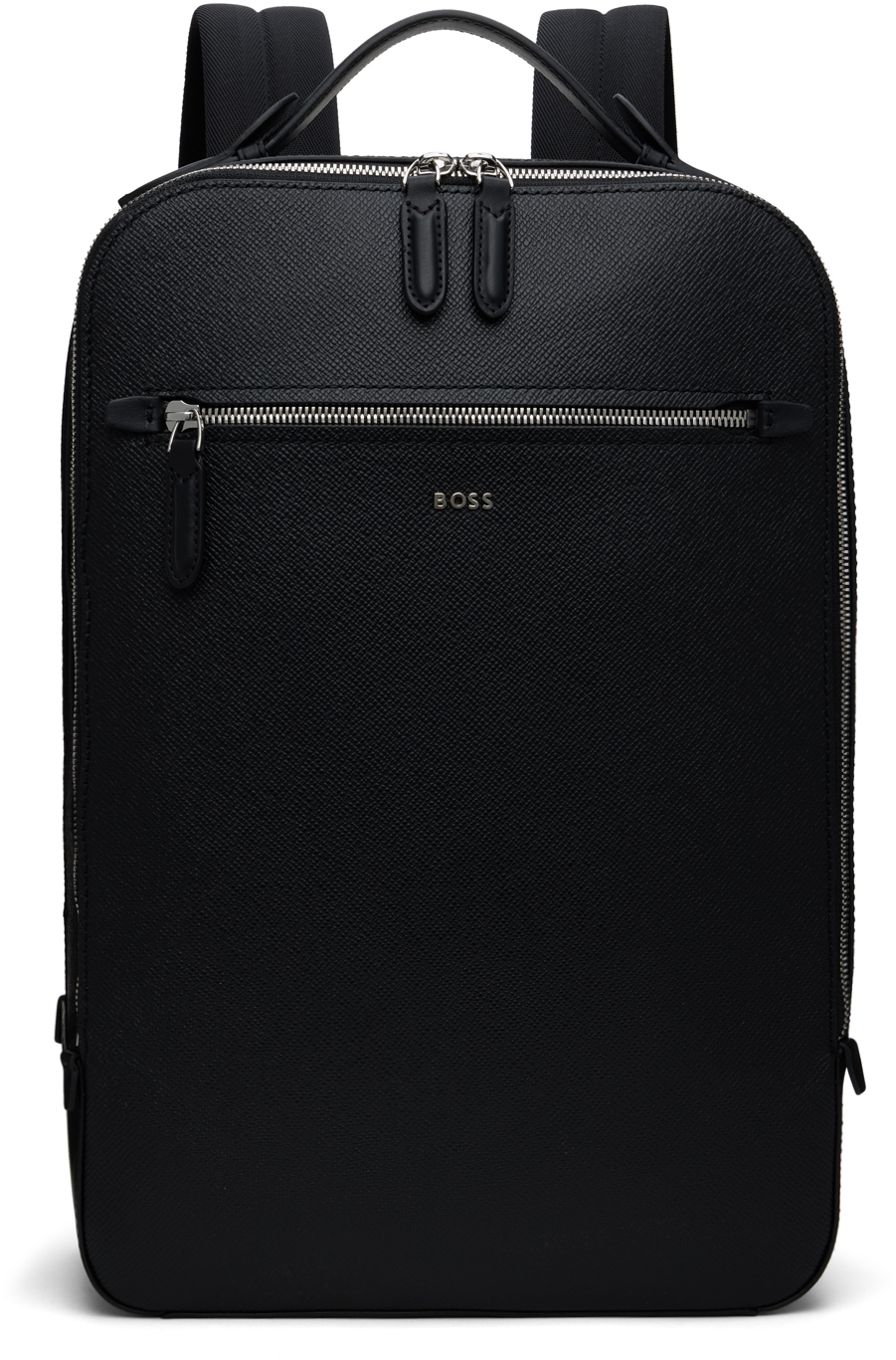 BOSS Black Leather Backpack