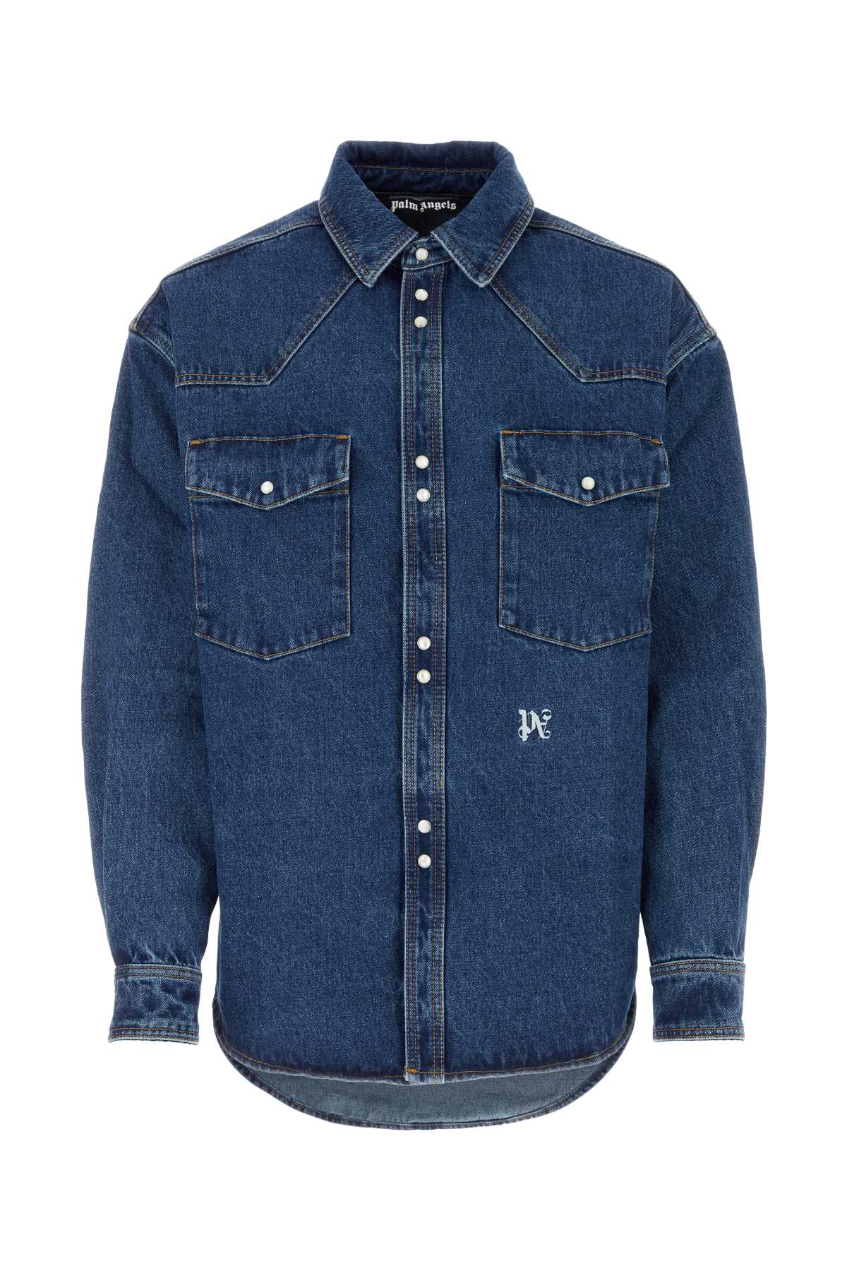 Denim Western Shirt — Blue