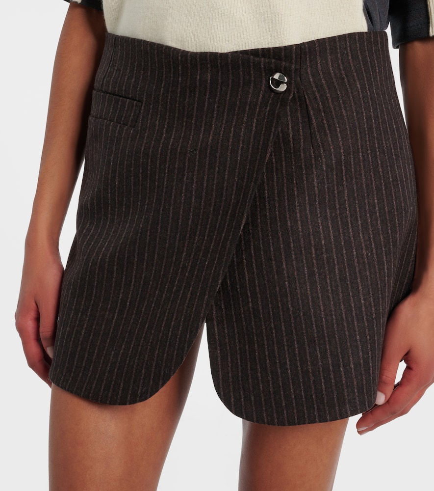 Pinstripe wrap skirt