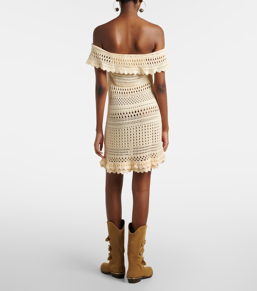 Zoa crochet cotton-blend minidress