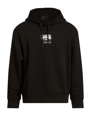 Man Sweatshirt Black Size M Cotton