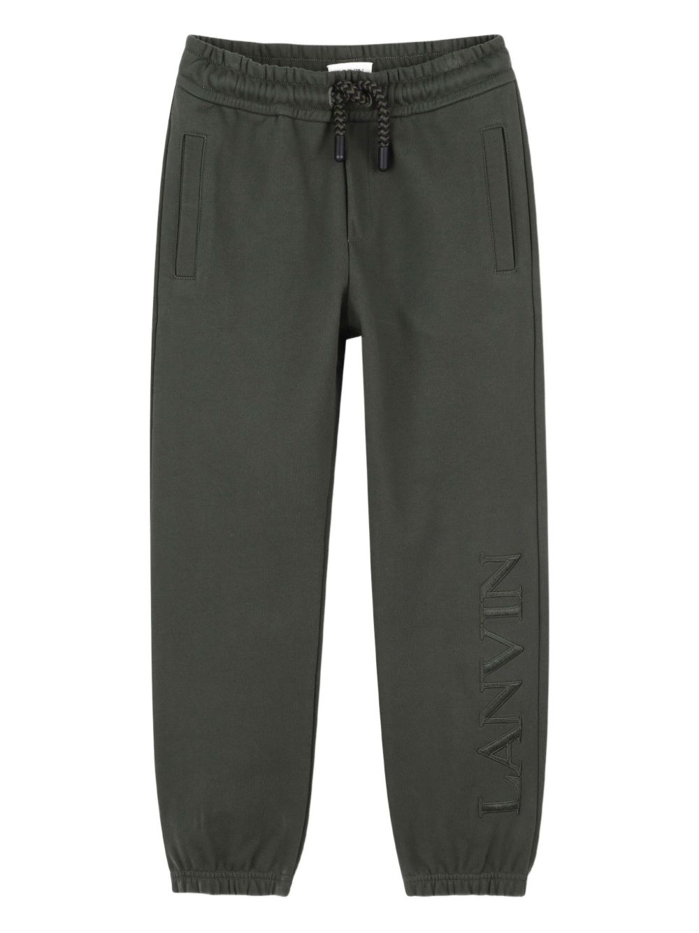 Logo Design Cuffed Hem Pants for Boys
