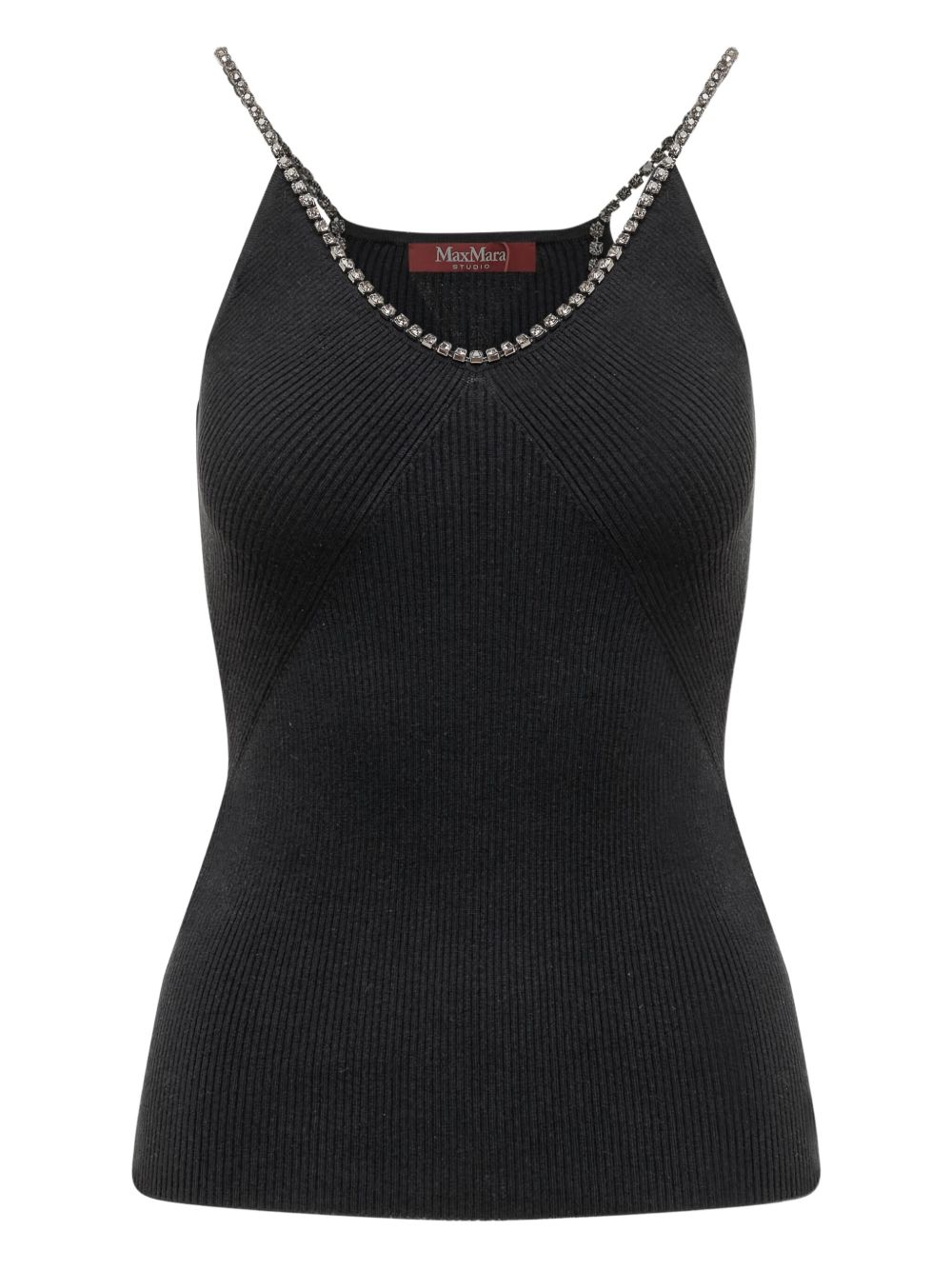 Mina ribbed top - Black