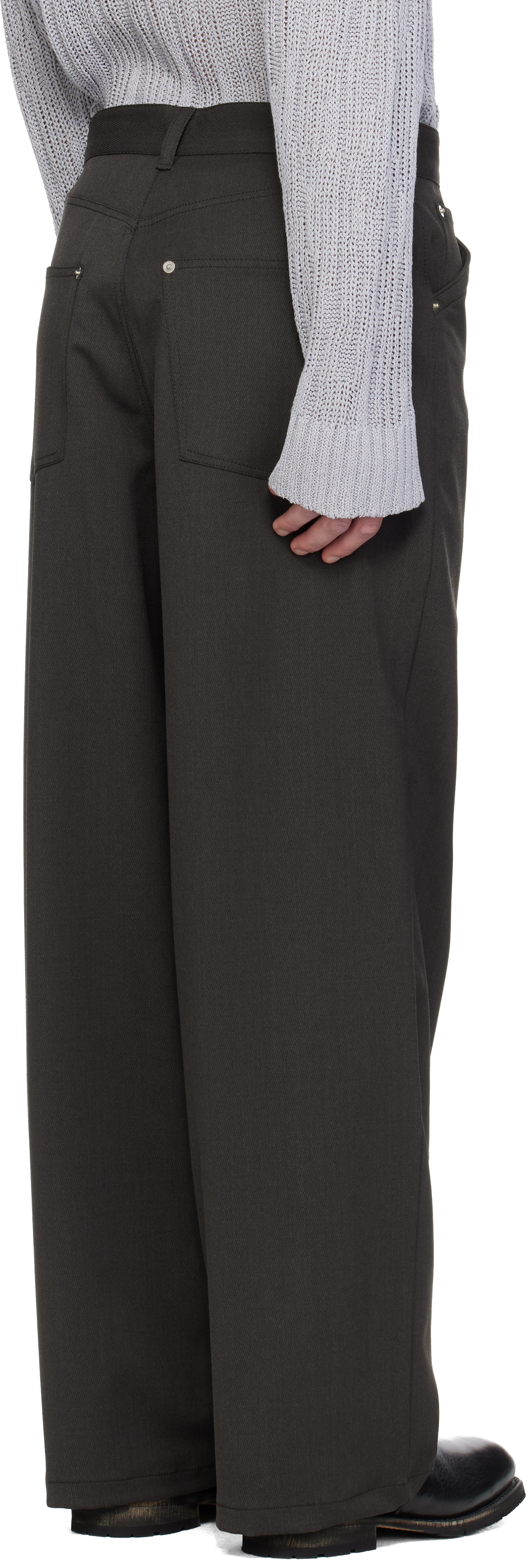 Brown Loose-Fit Stellar Trousers