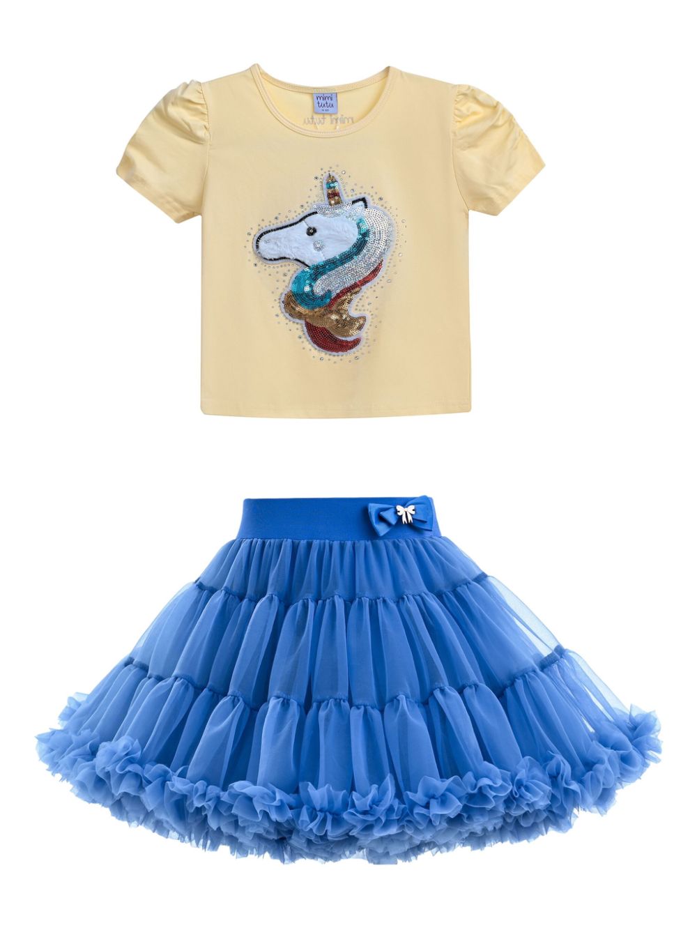Sydney Unicorn skirt set - Yellow