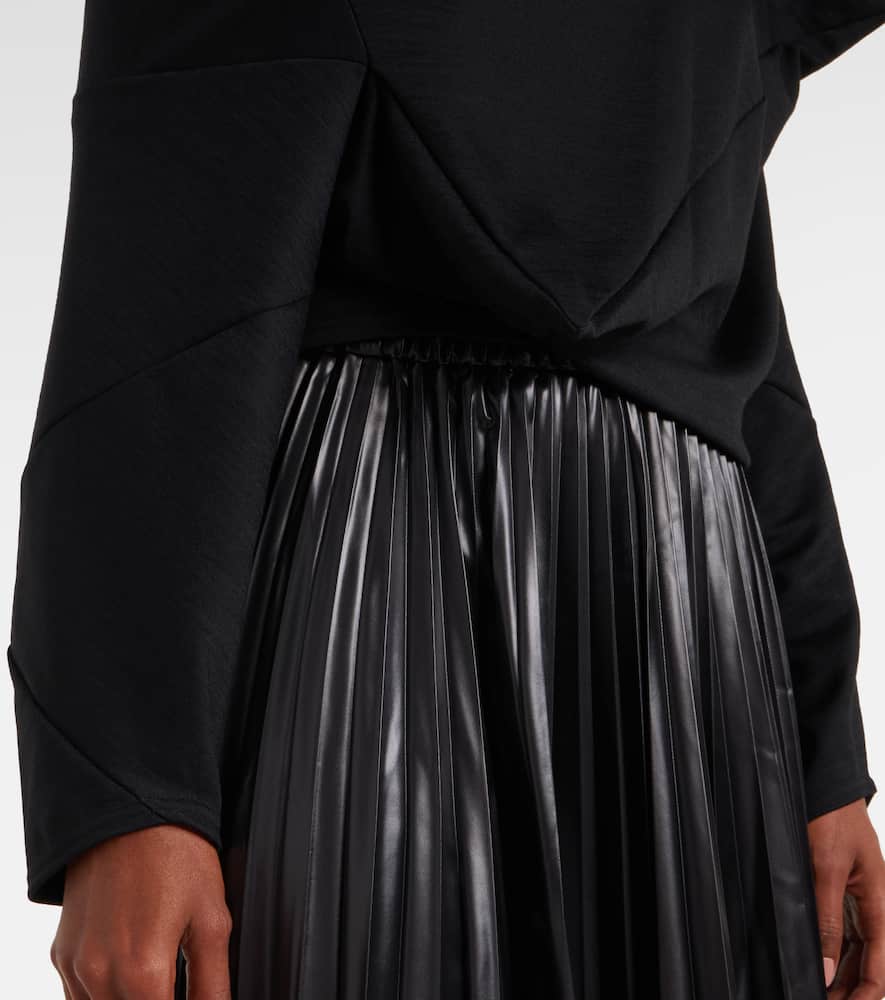 Wool-blend crop top