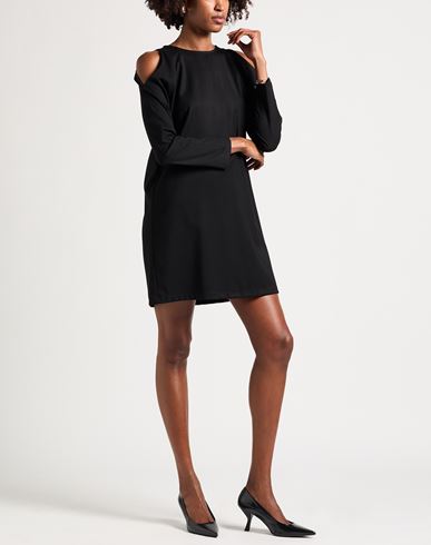 Woman Mini dress Black Size S Polyester, Viscose, Elastane