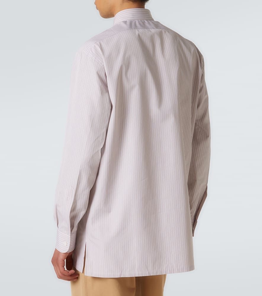 Striped cotton poplin shirt