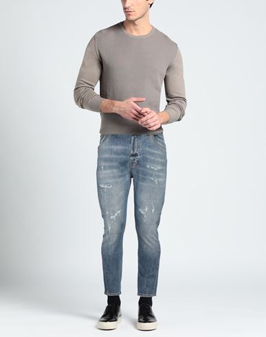 Man Jeans Blue Size 38 Cotton, Elastane