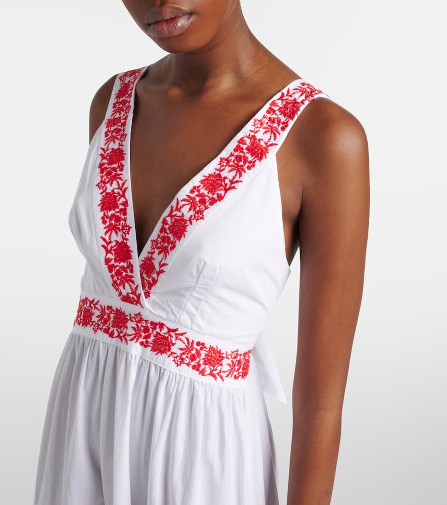 Petalia embroidered cotton maxi dress
