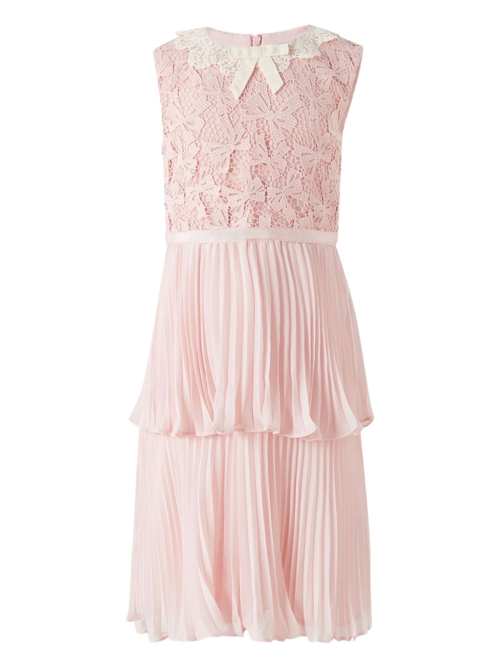 Self-Portrait Kids lace sleeveless dress - Pink