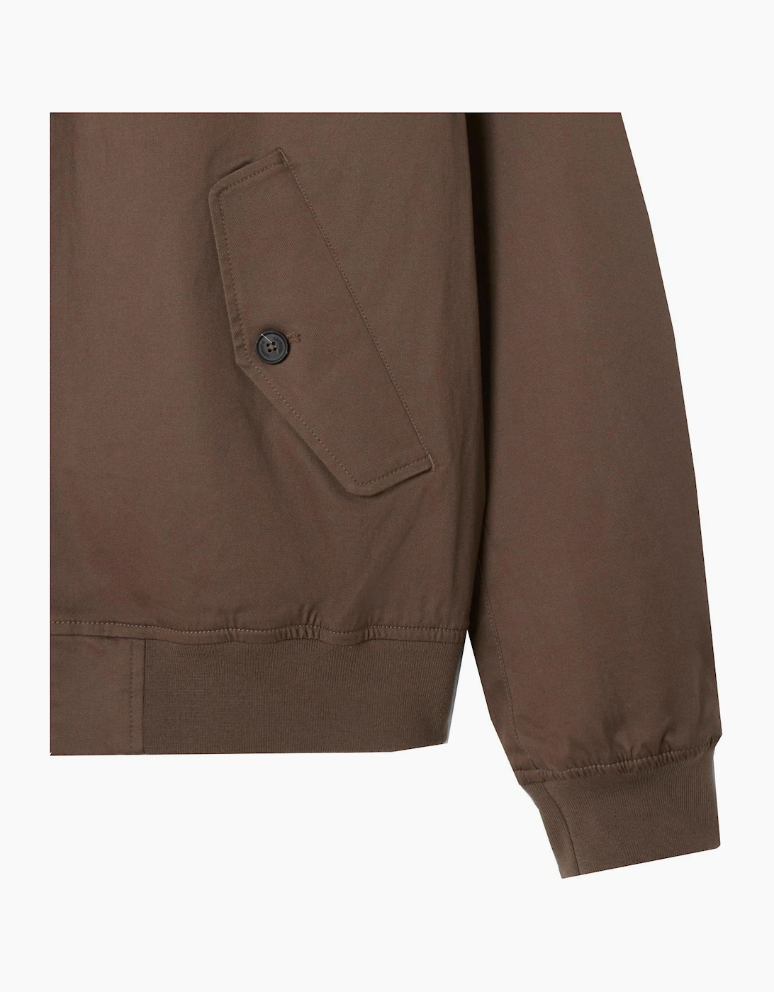 Men's Lacoste Men's Brown Water Repellent Twill Harrington Jacket