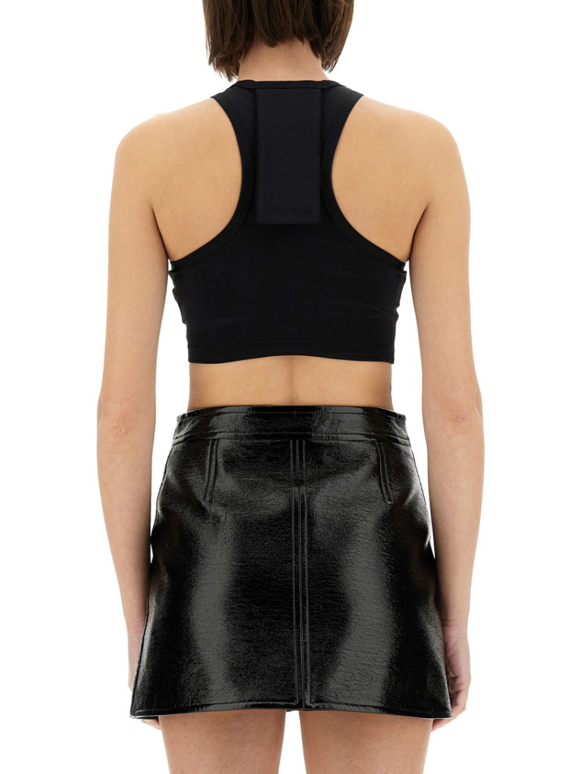 Black Solid Halter Neck Top