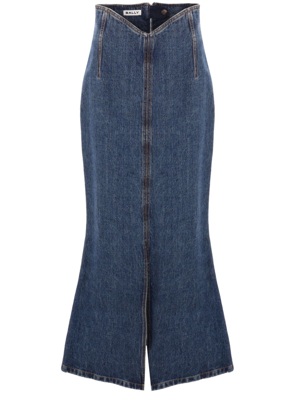 Denim midi skirt - Blue