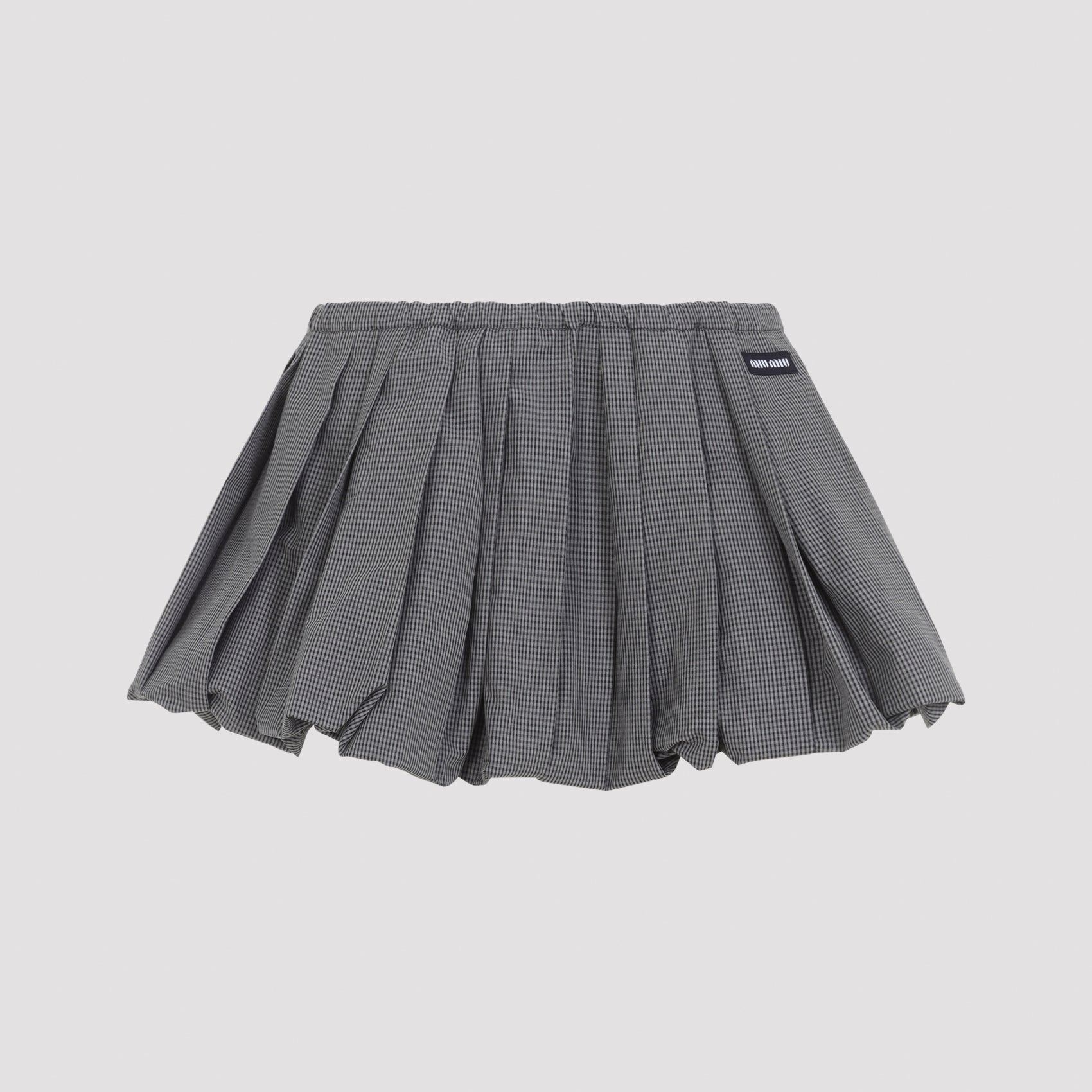 Plissé Check Mini Skirt