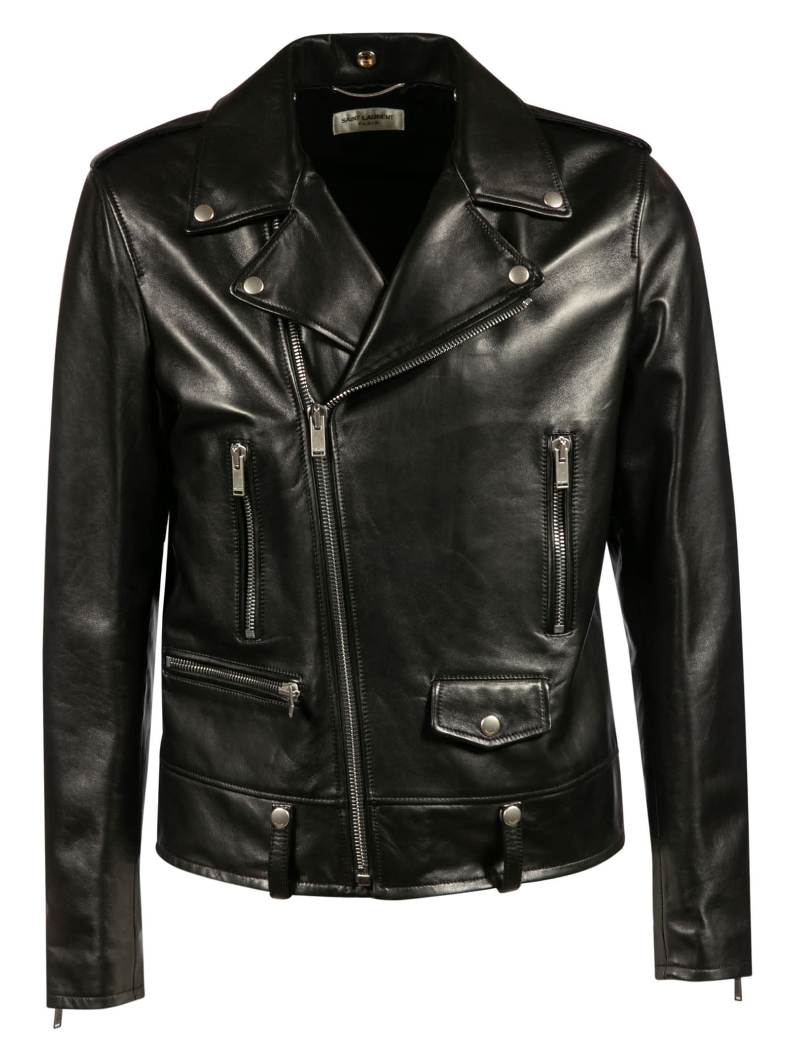 Zipped biker jacket