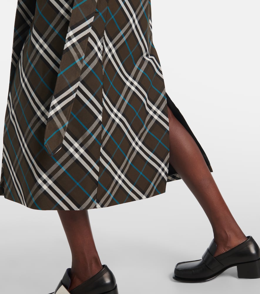 Check trench coat