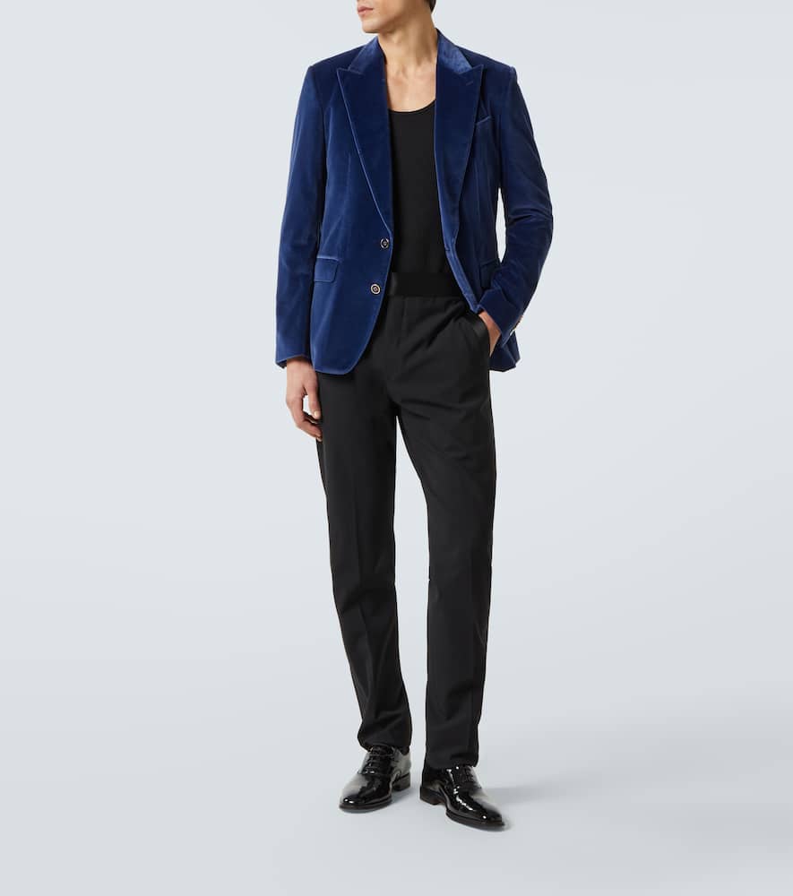 Cotton velvet blazer