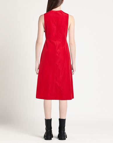 Woman Midi dress Red Size M Polyester