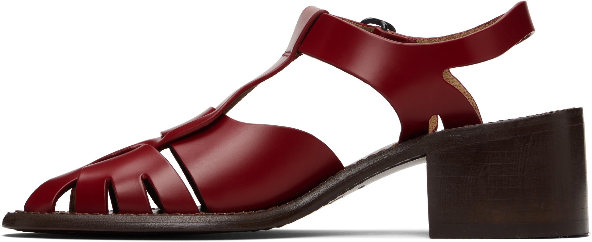 Red Pesca Heeled Sandals