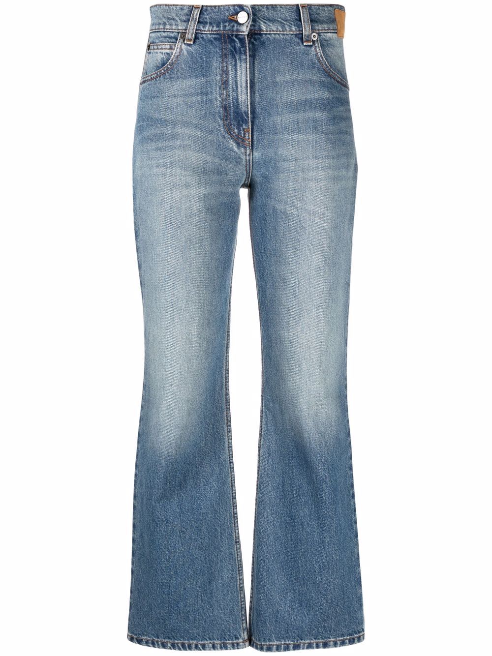 Star-detail flared jeans