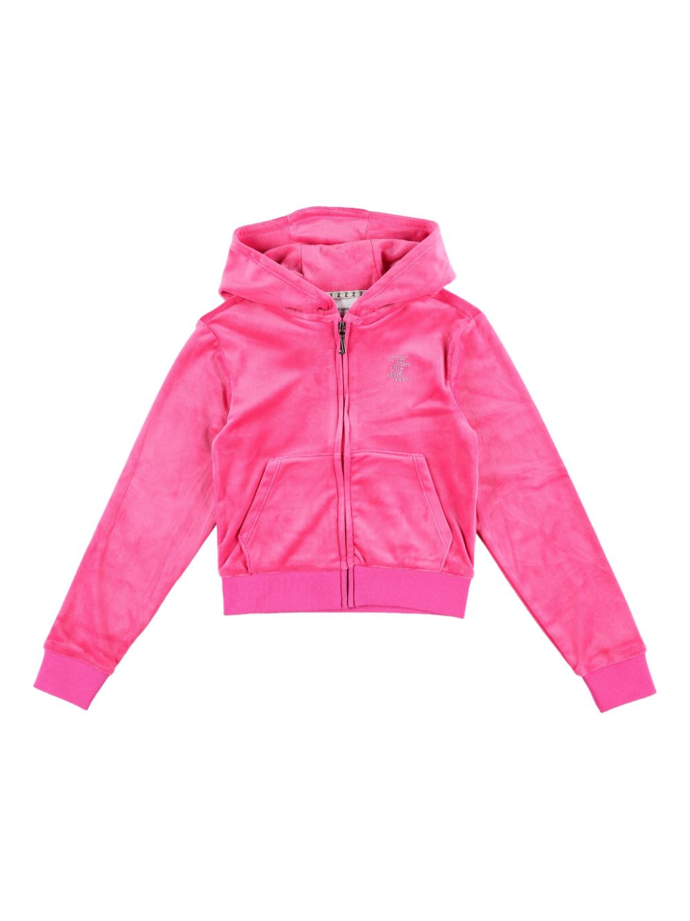 Velvet zip-up hoodie - Pink
