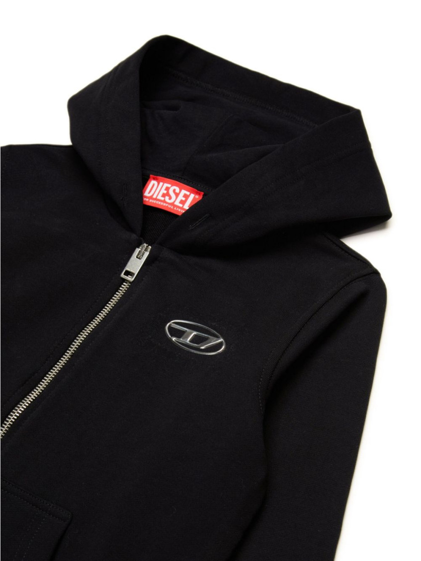 Boys Black Logo Hoodie
