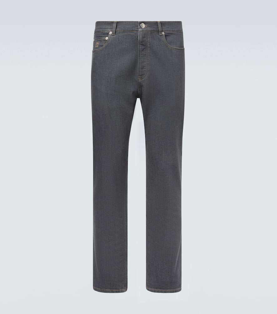 Logo straight jeans