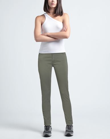 B. yu Woman Pants Military green Size M Cotton, Elastane