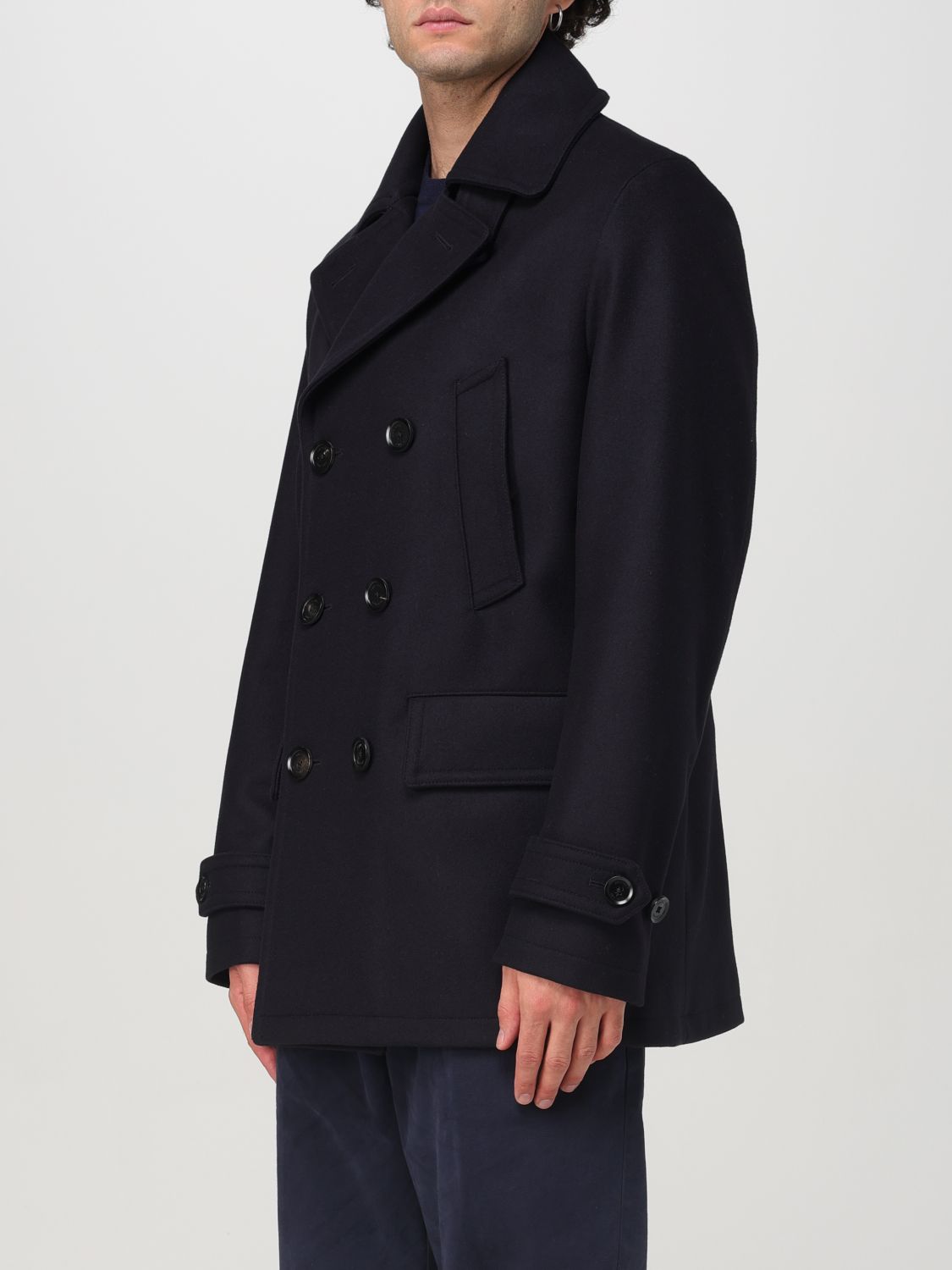 Double-breasted coat - Blue
