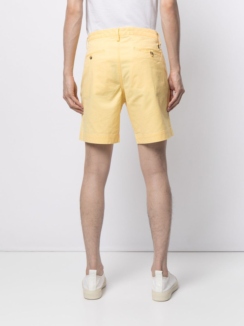 Straight-leg chino shorts - Yellow