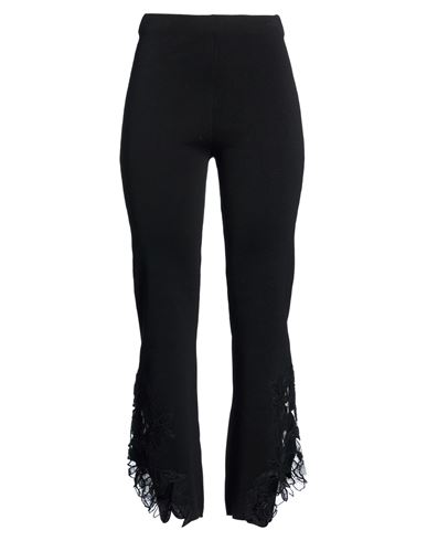 Woman Pants Black Size 4 Cotton, Polyamide, Viscose, Polyester