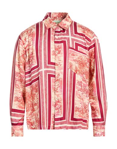 Man Shirt Garnet Size L EcoVero viscose, Viscose