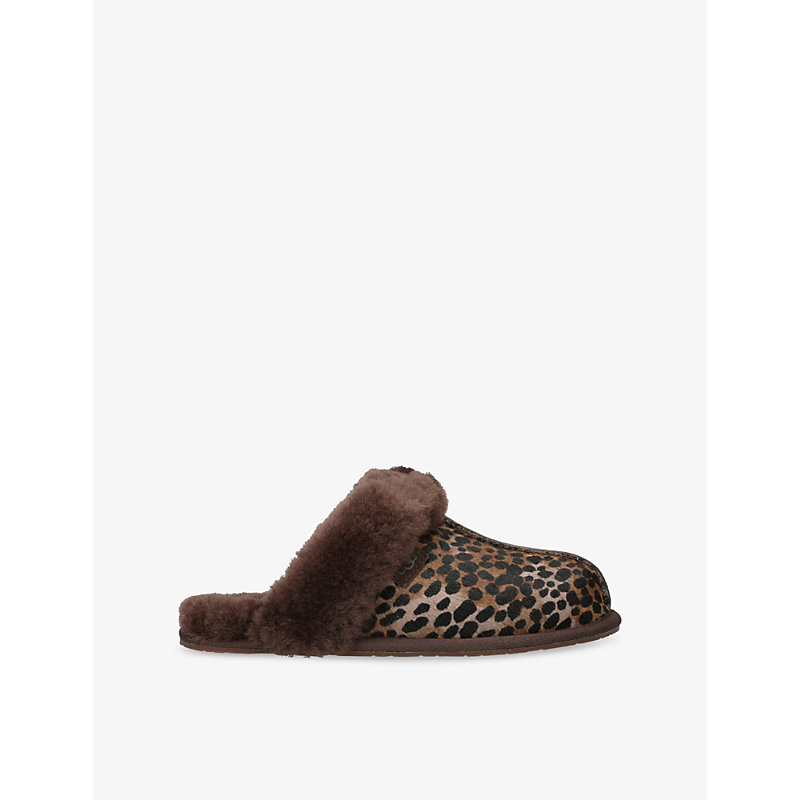Womens Scuffette Suede and Shearling Slippers