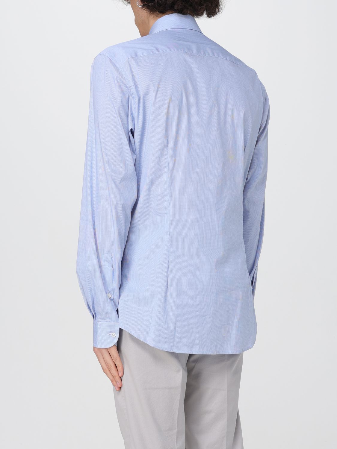 Shirt Men color Gnawed Blue