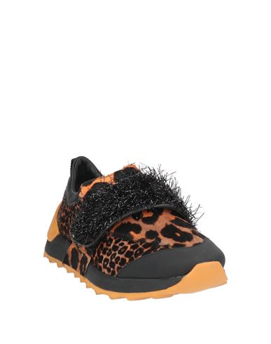 Woman Sneakers Marigold Size 6 Leather, Textile fibers