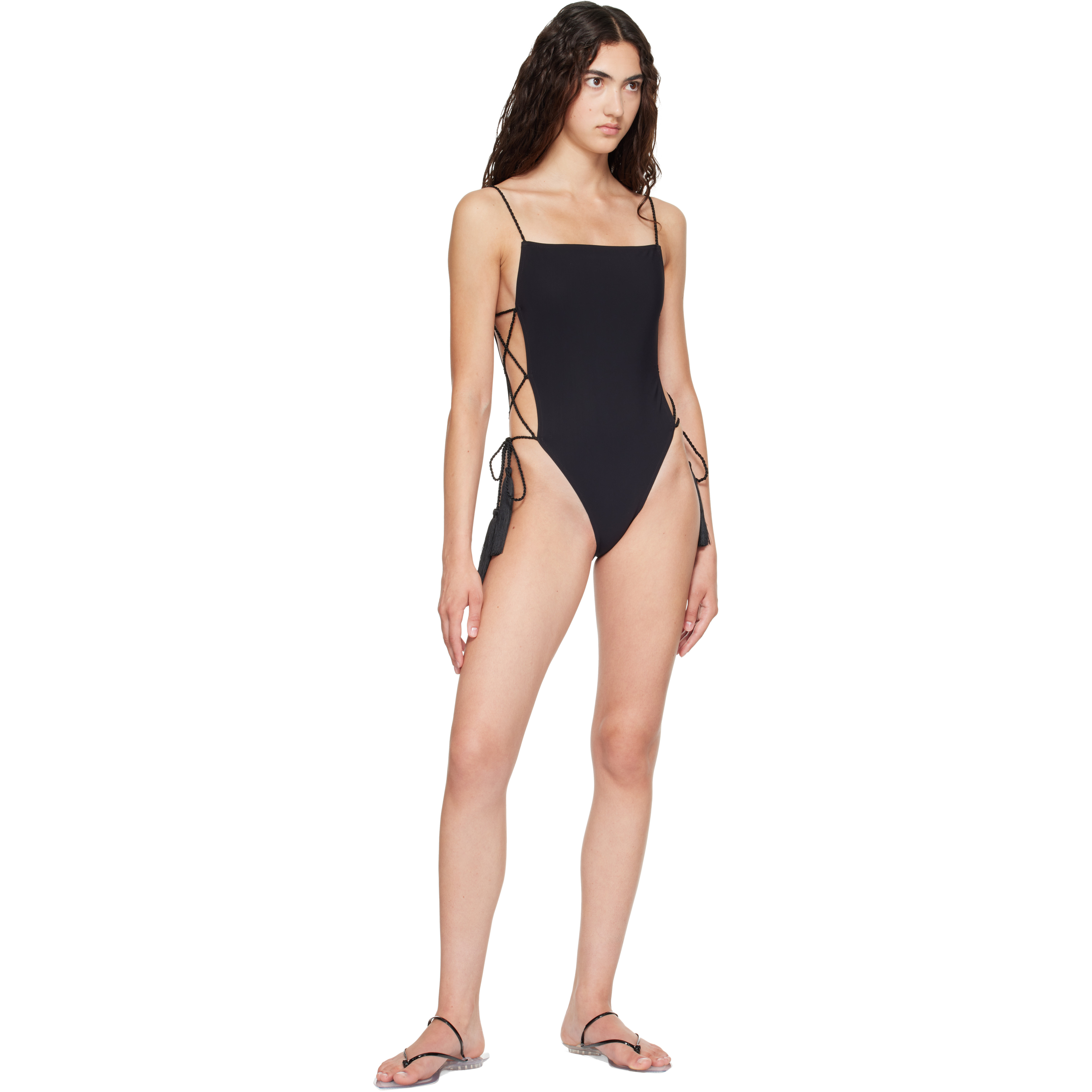 Black Tassel Swimsuit