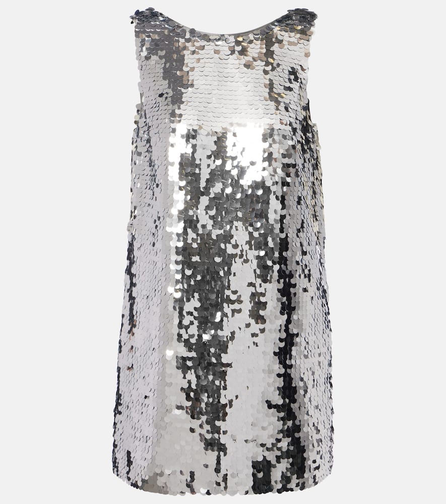 Sequined open-back minidress