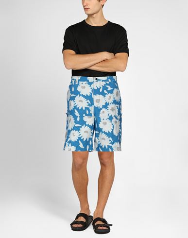 Man Shorts & Bermuda Shorts Blue Size 30 Cotton