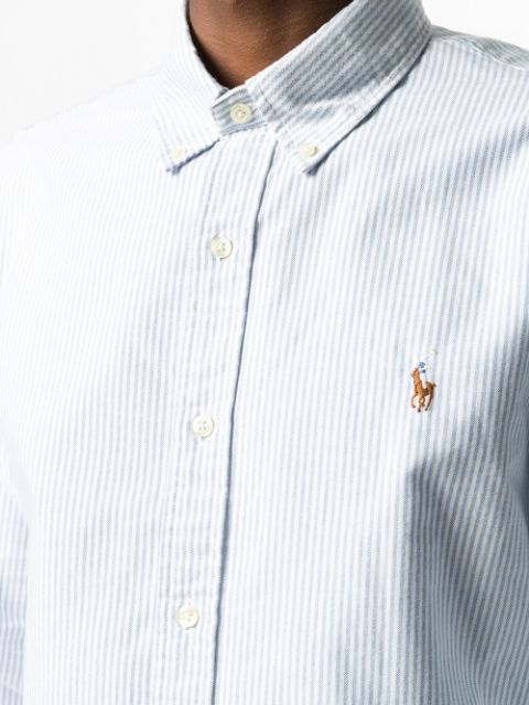 Embroidered logo cotton shirt