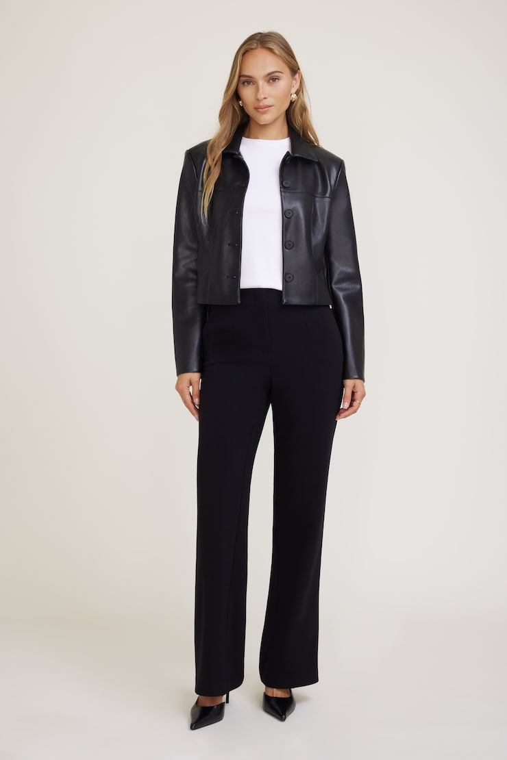 Stevie Slim Bootcut Pants - Black - Women Clothing