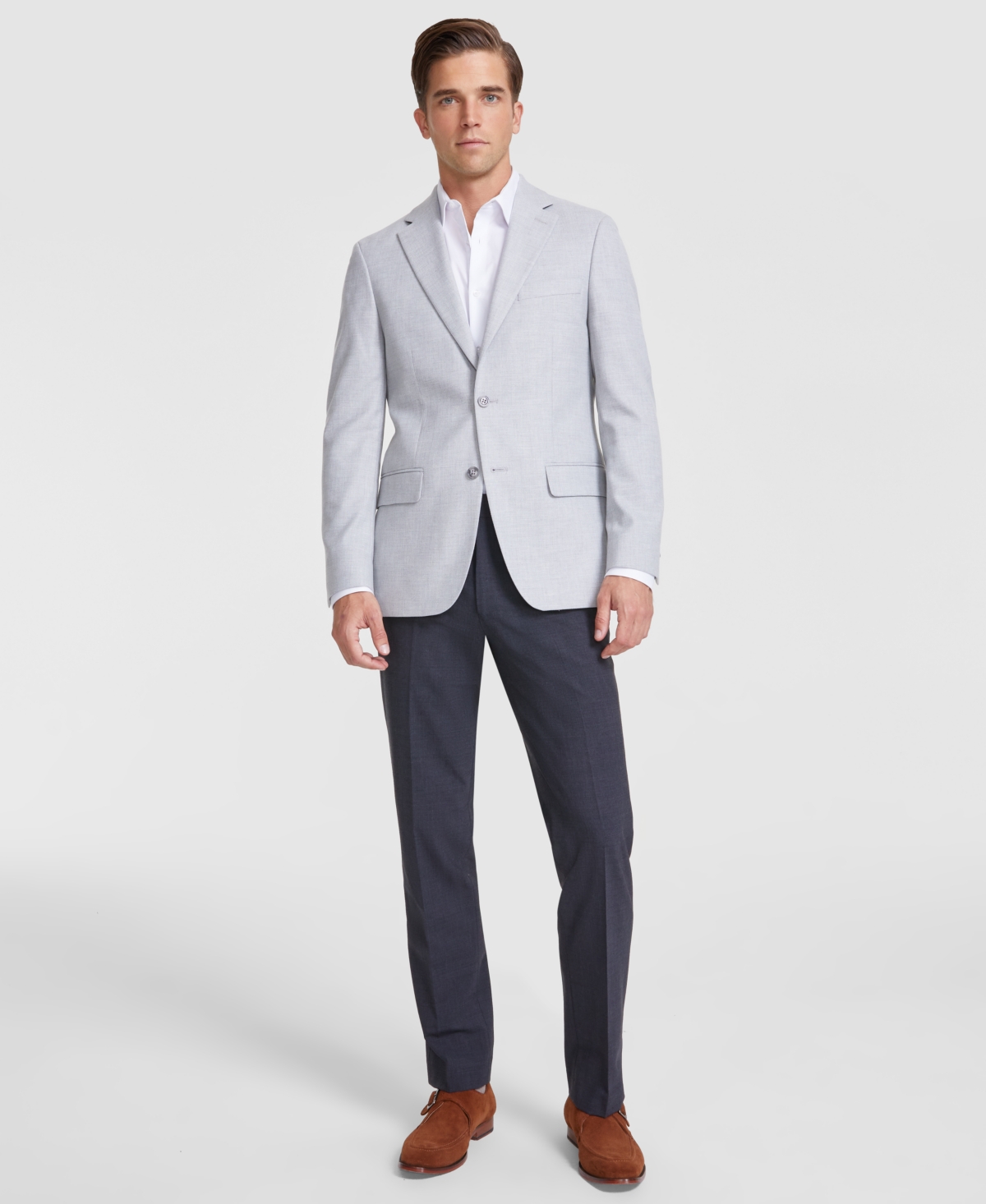 Men's Modern-Fit Solid Sport Coat - Light Grey