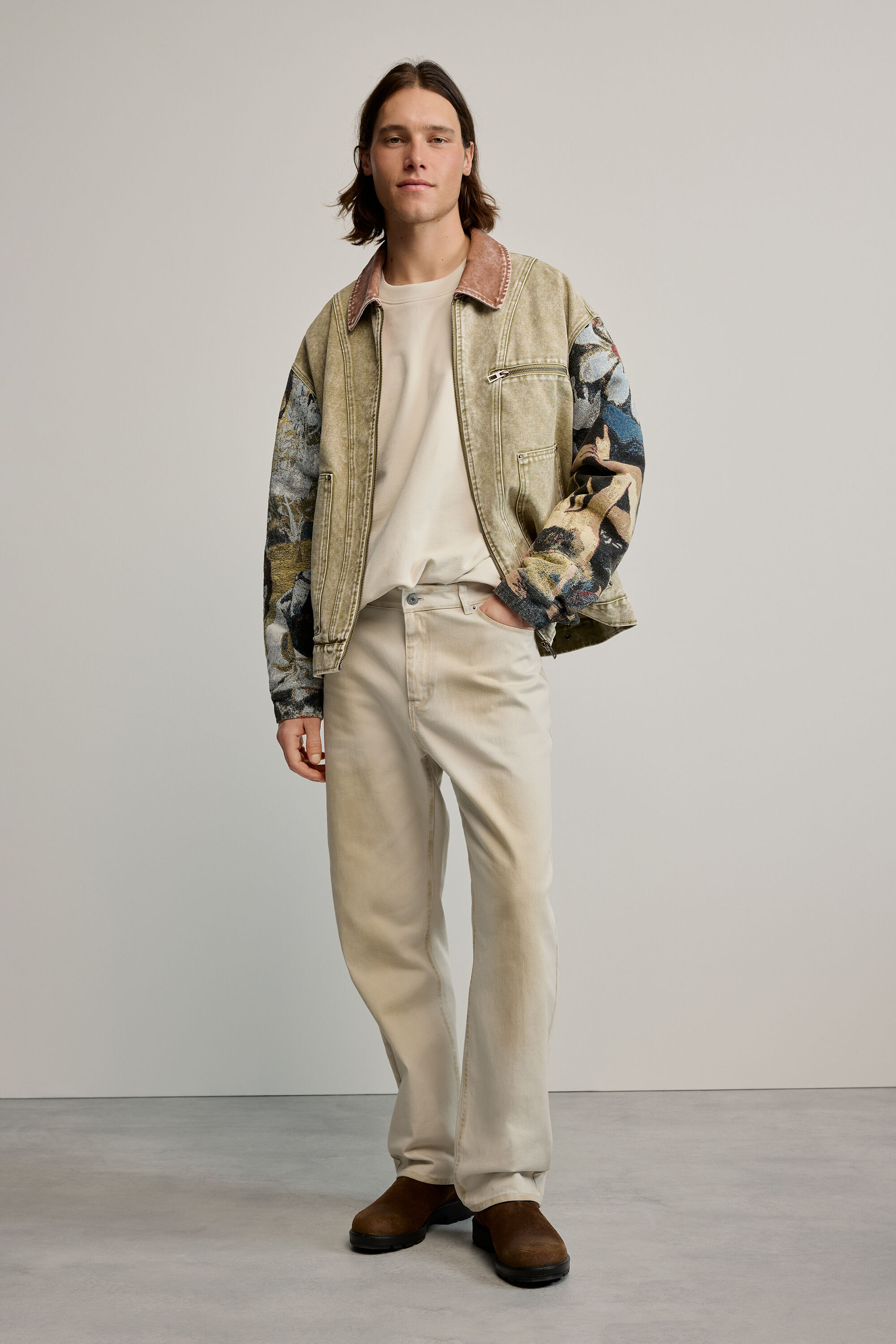 Plain long trouser