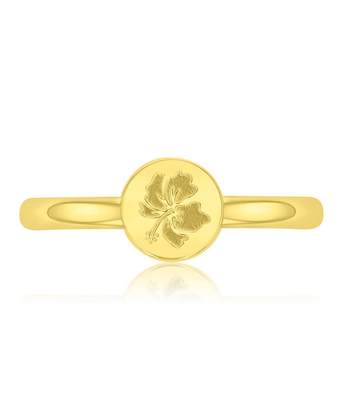 Waterproof Yellow Hibiscus Toe Ring - Gold