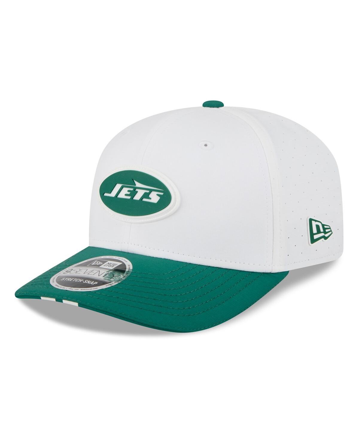 Men's White/Green New York Jets 2025 Nfl Training Camp 9SEVENTY Adjustable Hat - White, Green