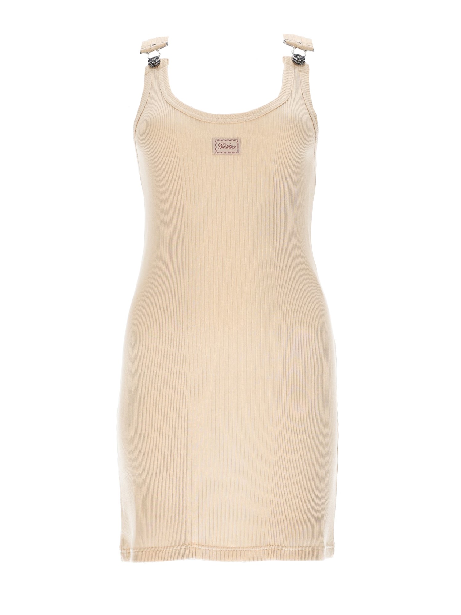 Mini dress with logo patch