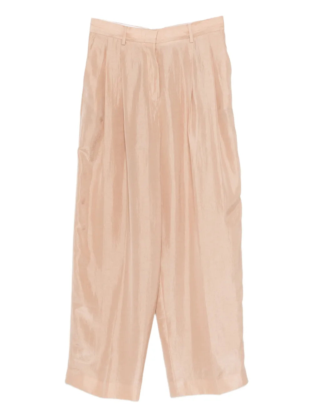 Pleated Trousers — Peach