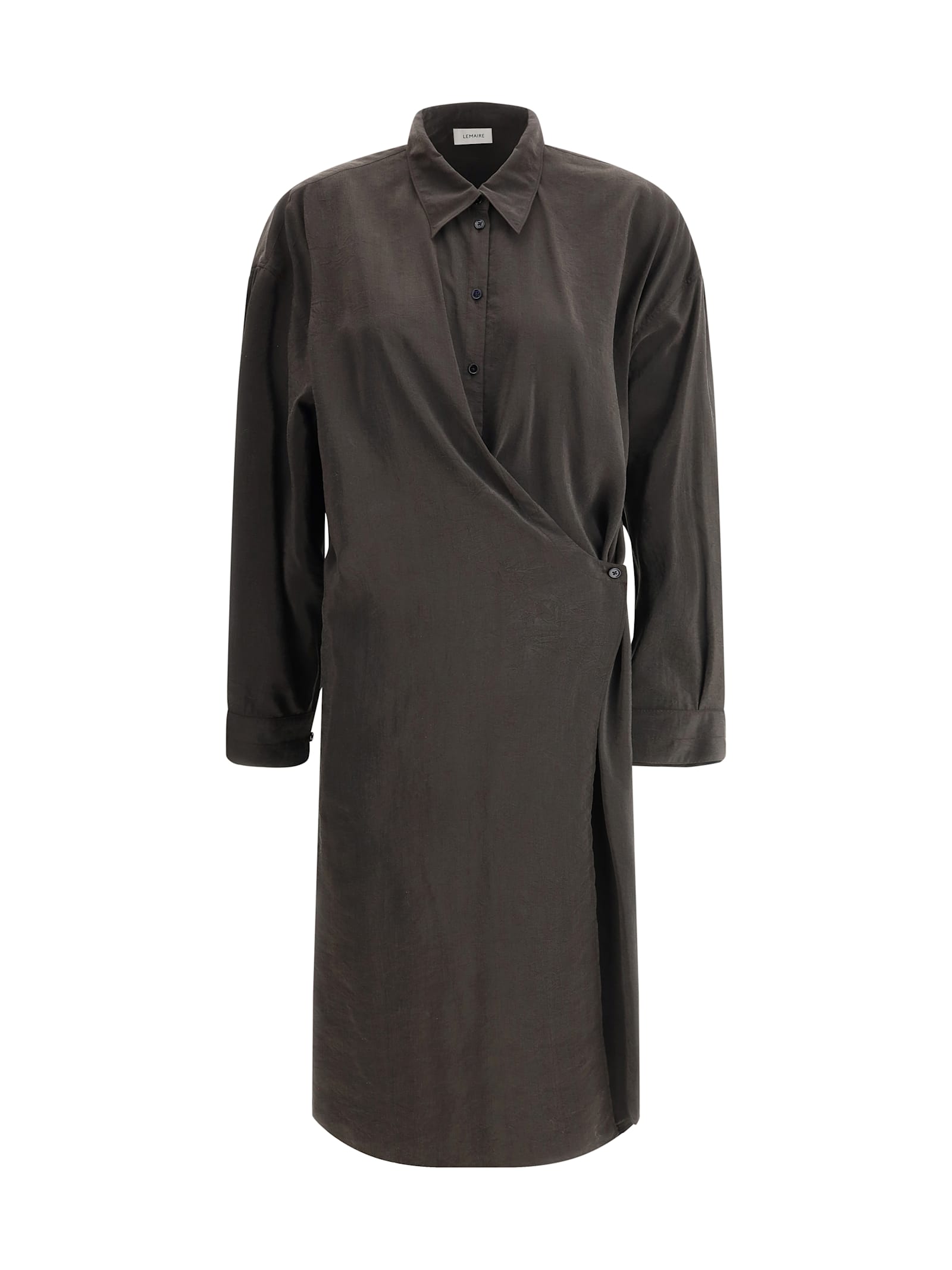 Straight Collar Twisted Dress