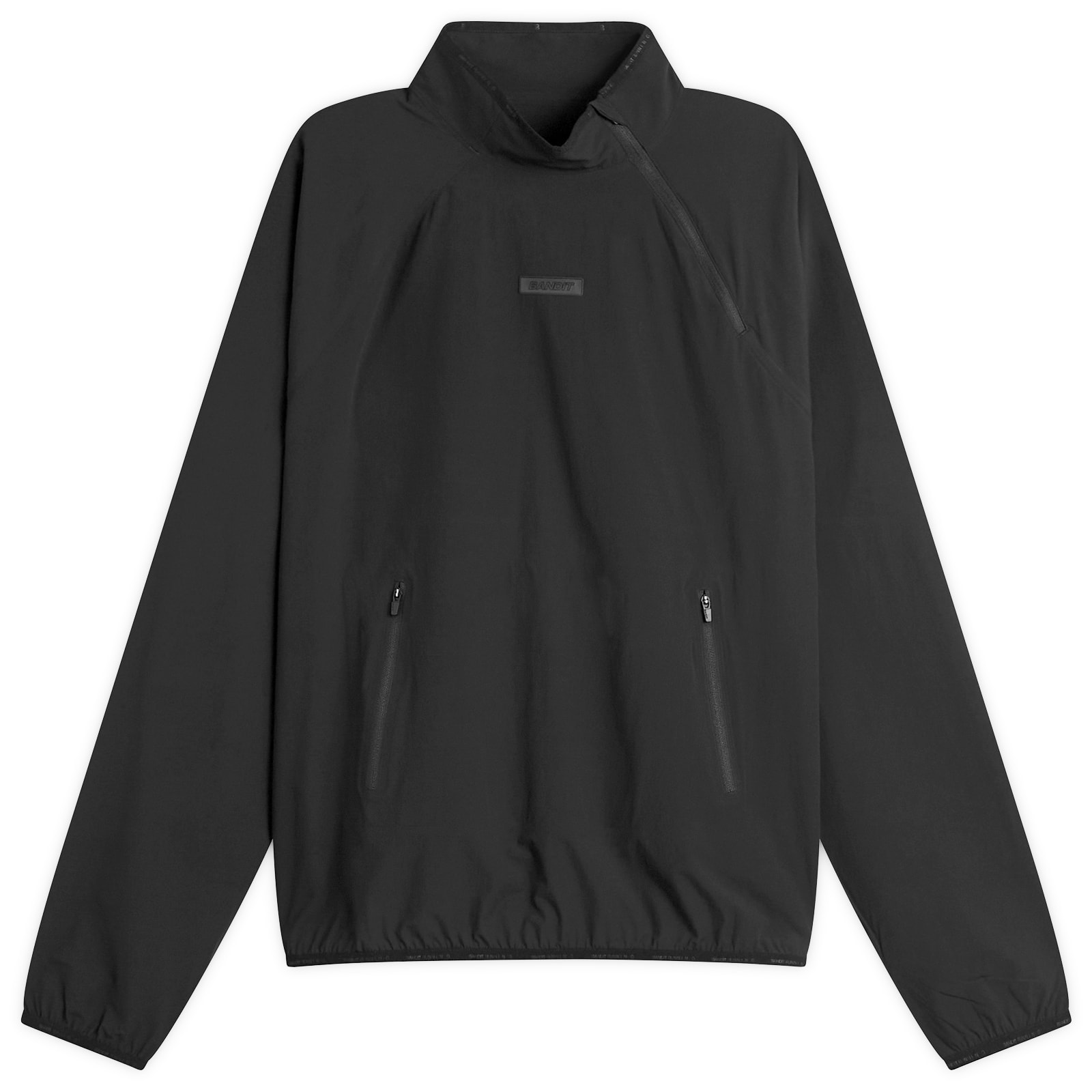 Men's Windproof Asymetrical Pullover Black